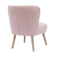 thumbnail image 5 of Modern 25" Wide Wingback Accent Chair with Water and Stain Resistant Boucle Upholstered Fabric, Dusty Peach, 5 of 5