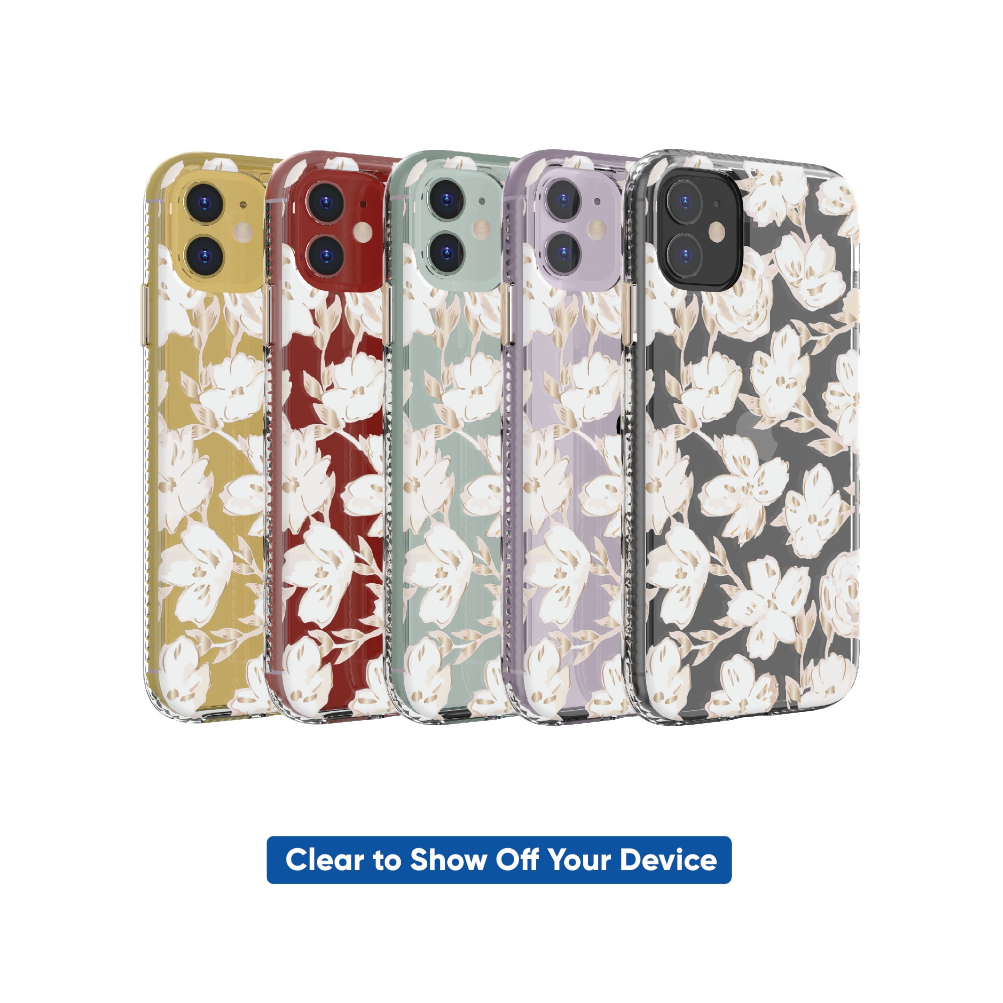 onn. White Whisp Floral Phone Case for iPhone 11 / iPhone XR