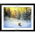 thumbnail image 5 of Art.com Winter Landscape With A Fox On A Decline Art Print by balaikin2009, Black Frame Wall Art, 40" x 32", 5 of 5