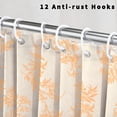 thumbnail image 4 of Sanmadrola Orange Shower Curtain Floral Plant Shower Curtain Set with Tassels, Heavy Duty Faux Cotton Linen Cottagecore Boho Vintage Rustic Shower Curtains with Hooks for Bathroom Decor, 72x72 in, 4 of 8