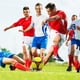 thumbnail image 2 of Yuarrent Balón de fútbol PU tamaño 4-trabajo en equipo y divertido balón de fútbol para niños entrenamiento de fútbol competitivo Deportes y aire libre Amarillo No. 4, 2 of 6