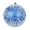 Blue, variant on Vickerman 4" Burgundy Glitter Hail Ball Ornament, 6 per Bag