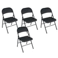 thumbnail image 2 of All Steel Folding Chair Reinforced Frame Black (4-pack), 2 of 10