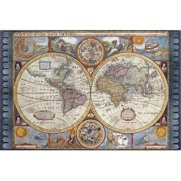 EuroGraphics 1500-2006 Affiche de la Carte du Monde Antique