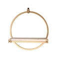thumbnail image 2 of S/3 METAL & WOOD WALL SHELVES, GOLD/WHITE, 2 of 4