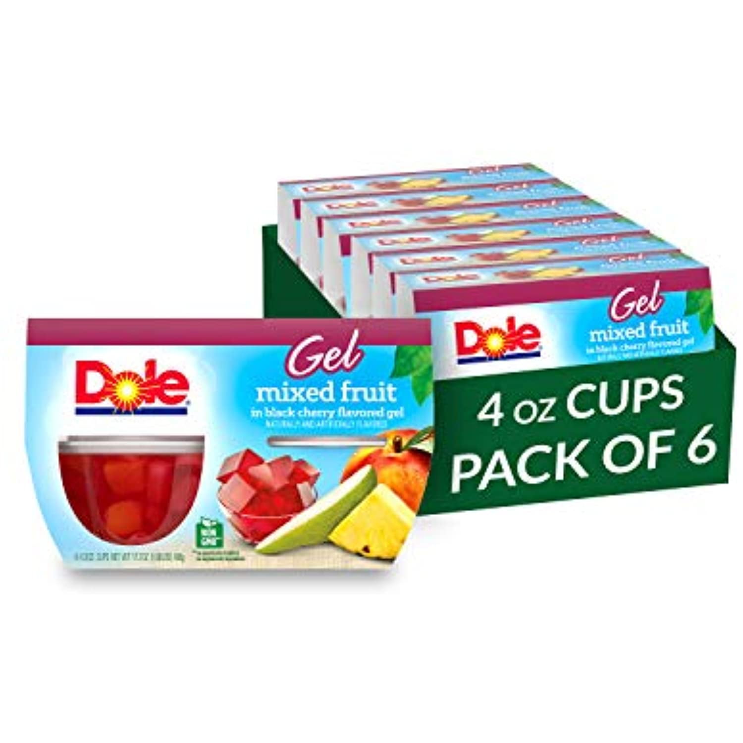 Dole Fruit Bowls Mixed Fruit In Black Cherry Gel, Gluten Free Healthy