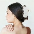 thumbnail image 2 of Unique Bargains 1 Pc Hair Clip Ostrich Feather Pattern Claw Clip 4.92"x1.81"x2.36" White, 2 of 5