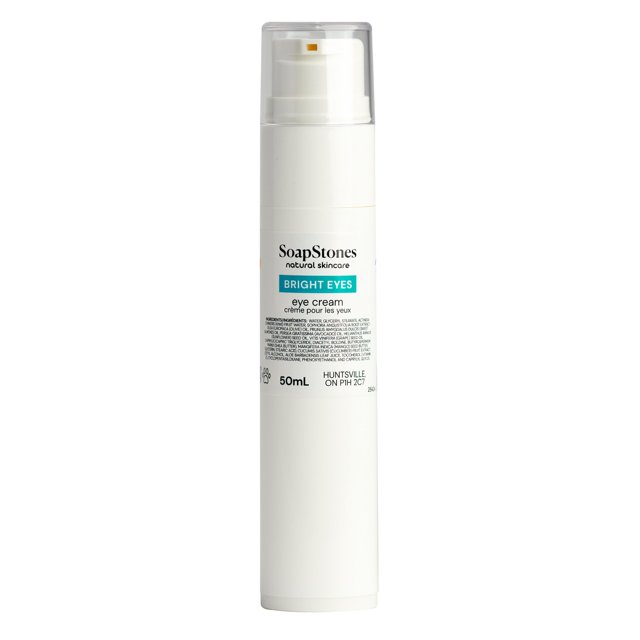 Soapstones Bright Eyes Crema hidratante para ojos para ojeras y defensa de manchas, manteca de karité, aceite de aguacate y aceite de almendras dulces, crema debajo de los ojos para líneas de envejeci