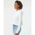 thumbnail image 2 of Independent Trading Co. Womenâ€™s Lightweight Cropped Hooded Sweatshirt AFX64CRP White XS, 2 of 5