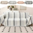 thumbnail image 1 of Sentmoon Couch Covers Sofa Covers Washable Comfortable Light Striped Sofa Towel Cover Cloth Universal Non-slip Sleeping Blanket Scratch Sofa Cover 6x4.26ft, 1 of 7