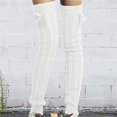 thumbnail image 6 of Leg Warmer for Women Fitness Winter Clothing Cotton Gifts for Her 90s Rib Thermal Knitting Womens Socks White, 6 of 8