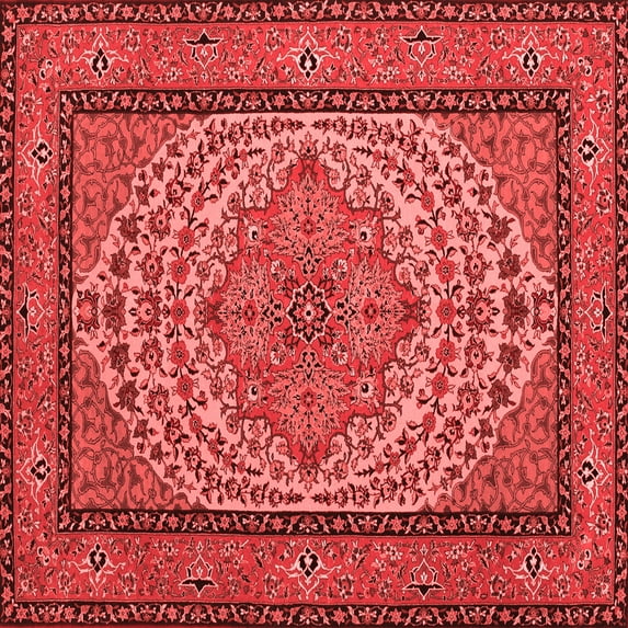 Ahgly Company Indoor Square Persian Red Traditional Area Rugs, 5' Square