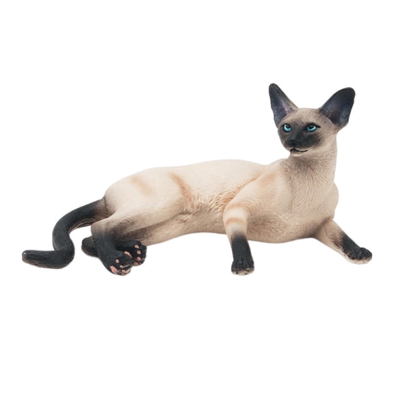 YIFAEUX Simulation Cat Figurine PVC Solid Kitten Model Realistic Miniature Cute Animal Figure Model Desktop Ornament Car Home Decoration