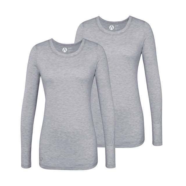 Adar Underscrub Tee 2 Pack pour Femmes - Manches Longues Ajusté Underscrubs