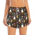 thumbnail image 2 of Pofeuu Gnome Insect Frog Print Women's Athletic Shorts Running Workout Shorts Tummy Control Quick Dry Gym Shorts with Pockets Double layer sports shorts-Small, 2 of 7