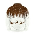 thumbnail image 6 of KeShDi Christmas Men Sweatshirts Men CMen Casual Fashion Stand Collar Printing Zipper Pullover Long Sleeve Sweatshirt Blouse KhakiM, 6 of 6