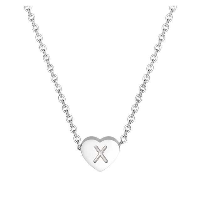 Kcodviy Collier en Forme de Cœur Initiale 26 pour Maman Collier Alphabet pour Femmes Pendentifs pour Colliers pour Femmes Collier Initiale Cœur Collier Initiale Z 26 Colliers en Argent pour Femmes