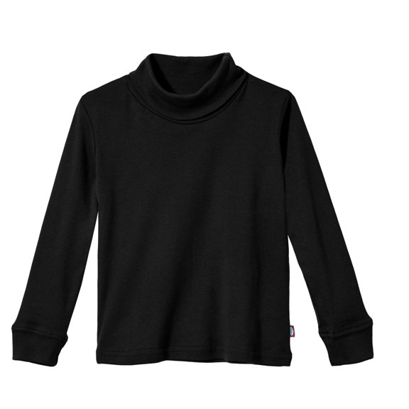 Boys and Girls Soft Cotton Turtleneck | Black