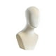 thumbnail image 4 of Cabeza de maniquí de busto de terciopelo estable (17,72 pulgadas de alto) de escritorio de terciopelo Beige, 4 of 9