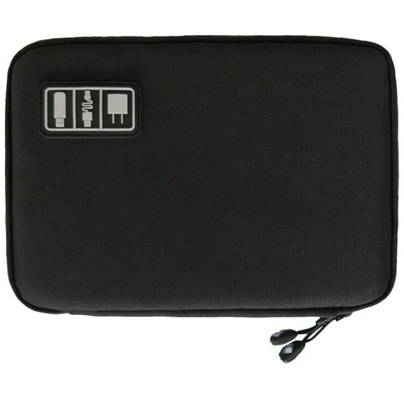 HEMOTON Cable Organizer Bag Tech Travel Accessories Organiser Data Black
