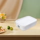thumbnail image 5 of Recipientes para almacenar alimentos con tapa | Recipientes herméticos de plástico a prueba de fugas para la cocina | Cajas apilables blancas para preparar comidas, para sobras, verduras y salsas |, 5 of 7