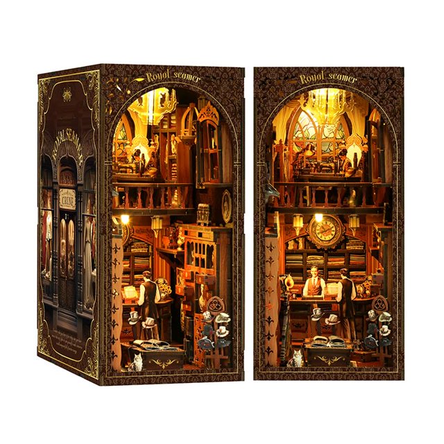 Rompecabezas 3D de madera Royal Tailor con luz LED de DIY NEXTIPS