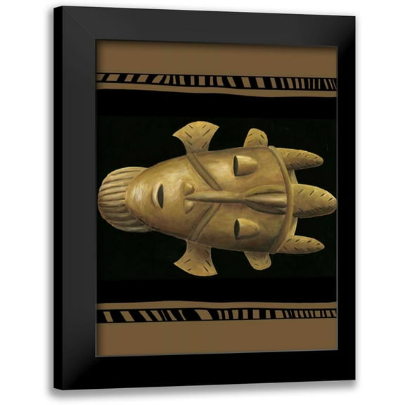 Zarris, Chariklia 12x14 Black Modern Framed Museum Art Print Titled - African Mask II