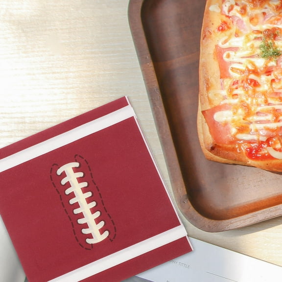 FRCOLOR 20PCS Football Napkins Rugby Napkins Football Party Supplies Printed Napkins Birthday Cocktail Parties Napkins Disposable Guest Essentials
