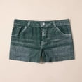 thumbnail image 4 of Green Womens Sweatpants Faux Jeans Shorts for Women Summer Mid Stretchy Denim Shorts Butt Lifting Slimming Ripped Shorts for Women Casual Pants Women, 4 of 6