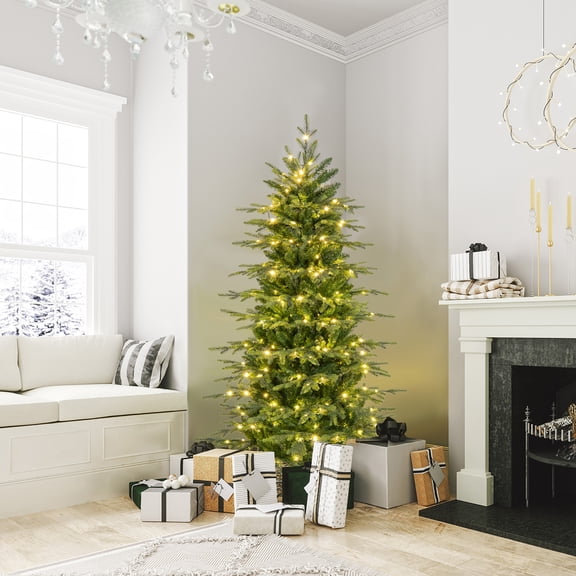 Gymax 6 FT Artificial Christmas Tree w/714 Branch Tips 260 LED Lights 3 Timers Remote