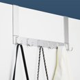 thumbnail image 5 of Door Coat Hook With 6 Aluminium Clothes Hooks For 35-45mm Thick Door Punch-free Door13cm, 5 of 5