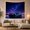 Silver Race Car, variant on Silver Sports Car on Reflective Surface with Milky Way Night Sky, Dramatic Digital Art for Car Enthusiasts, Automotive Wall Decor Christmas Gift, Tapestry Wall Hanging for Bedroom and Dorm