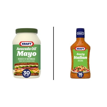 Kraft Avocado Oil Mayonnaise 30 oz & Kraft Zesty Italian Dressing 16 oz