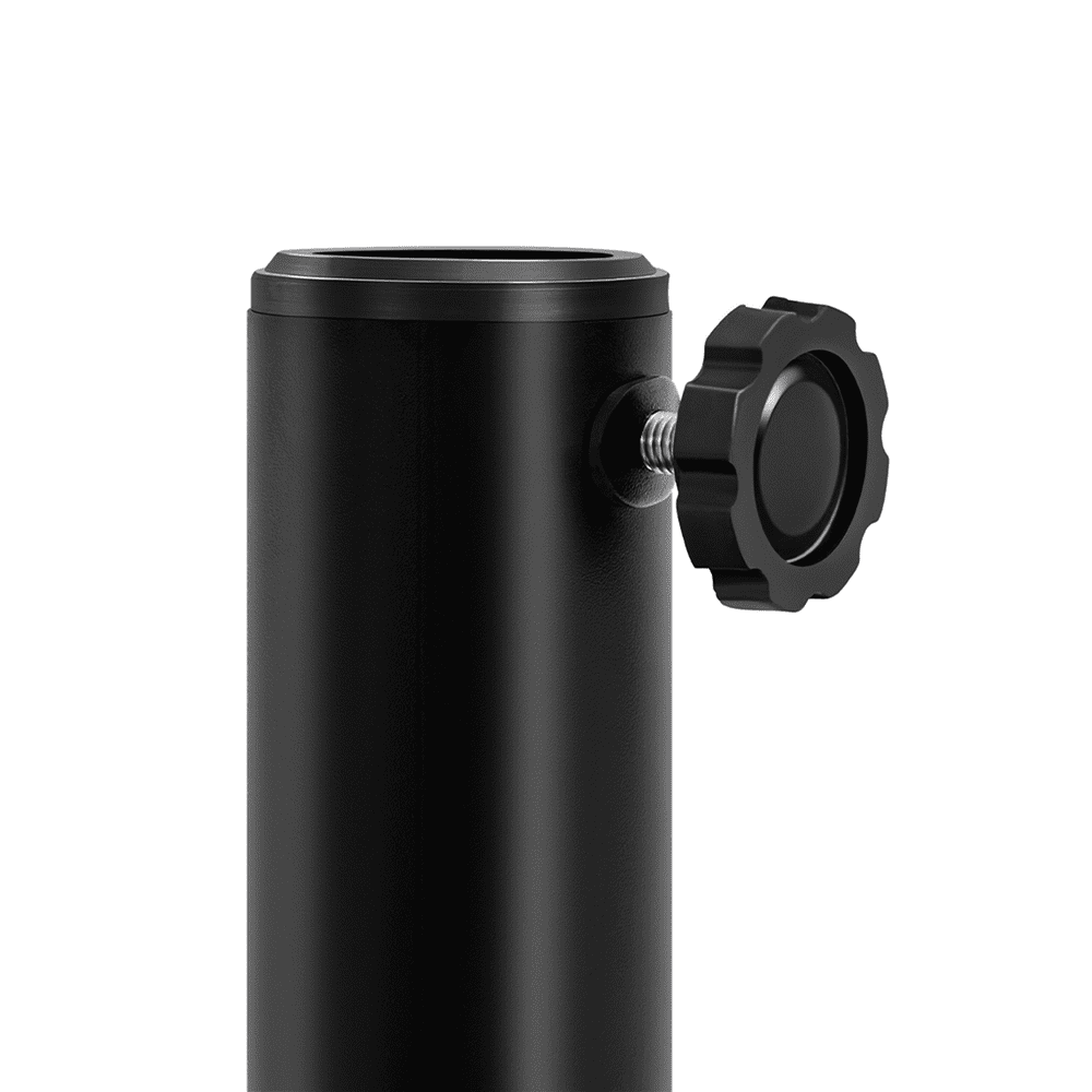 Yaheetech Iron Round Umbrella Base Stand with Wheels, Black