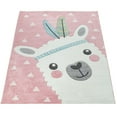 thumbnail image 4 of Paco Home Kids Rug with Llama Alpaca Motif for Nursery - Pink - 2'8" x 4'11" (3'x5'), 4 of 5