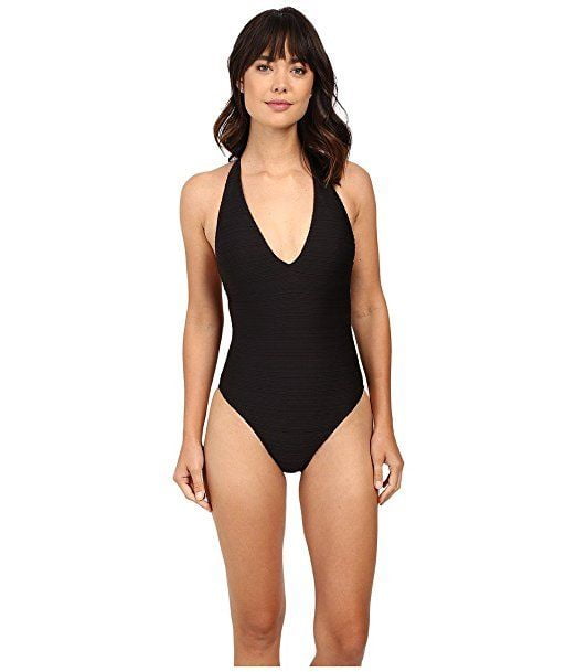 lauren ralph lauren ottoman boat neck one piece swimsuit