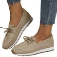 thumbnail image 4 of Mostsola Lace up Loafers for Women Casual Non-Slip Lightweight Walking Shoes Slip on Flat Shoes, 4 of 8