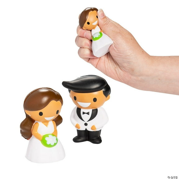Bride & Groom Stress Toys - 12 Pieces