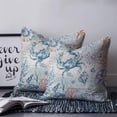 thumbnail image 2 of 18x18 Pillow Covers Set of 2, Coastal Crab Throw Pillow Covers Decorative Couch Cushion Case, Nautical Beach Ocean Conch Coral Starfish Microfiber Square Pillowcases for Bedroom Car Living Room, 2 of 7