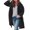 Black, variant on comerut Fall Winter Women Overcoat Hooded Single-breasted Pockets Long Sleeves Windbreaker Mid Length Thick Warm Windproof Solid Color Loose Daily Wear Coat