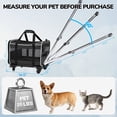 thumbnail image 4 of WFUN Rolling Pet Carrier with Wheels for Small Medium Dogs and Cats up to 20lb, Airline Approved Pet Dog Cat Travel Carrier Bag for Travel Flight Camping Outdoor,Black, 4 of 15