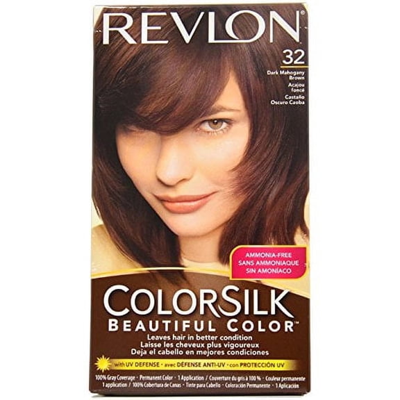 revlon colorsilk beautiful color, dark mahogany brown 32