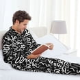 thumbnail image 6 of Balery Hand Drawn Snake Pattern Pajama Sets for Men Long Sleeve 2 Piece Sleepwear Loungewear Sets Soft PJ's with Pockets Long Sleeve Comfy Pj Sets-XX-Large, 6 of 7