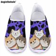 thumbnail image 1 of Zapatos planos casuales para mujer Doginthehole, zapatos de malla con estampado de dibujos animados de cachorros bonitos, cómodos y livianos, zapatos de enfermera sin cordones, 1 of 5