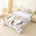 thumbnail image 2 of Homewish Dreamy Boho Dreamcatcher Twin Comforter Sets,Watercolor Feathers Bedding Set,Reversible,2-Piece,1 Comforter and 1 Pillowcase, 2 of 7