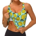 thumbnail image 4 of Lsque Lemon1 Printed Women'S Sports Bra, Compression, Moisture Wicking, High-Impact Sports Bra For Women,Supportive sports bra-XX-Large, 4 of 9