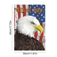 thumbnail image 3 of Kumdkd Patriotic Stars and Stripes Eagle Garden Flag 12x18 Inch Double Sided Outside, USA 4th of July Memorial Day Independence Day Watercolor Yard Outdoor Decoration, 3 of 6