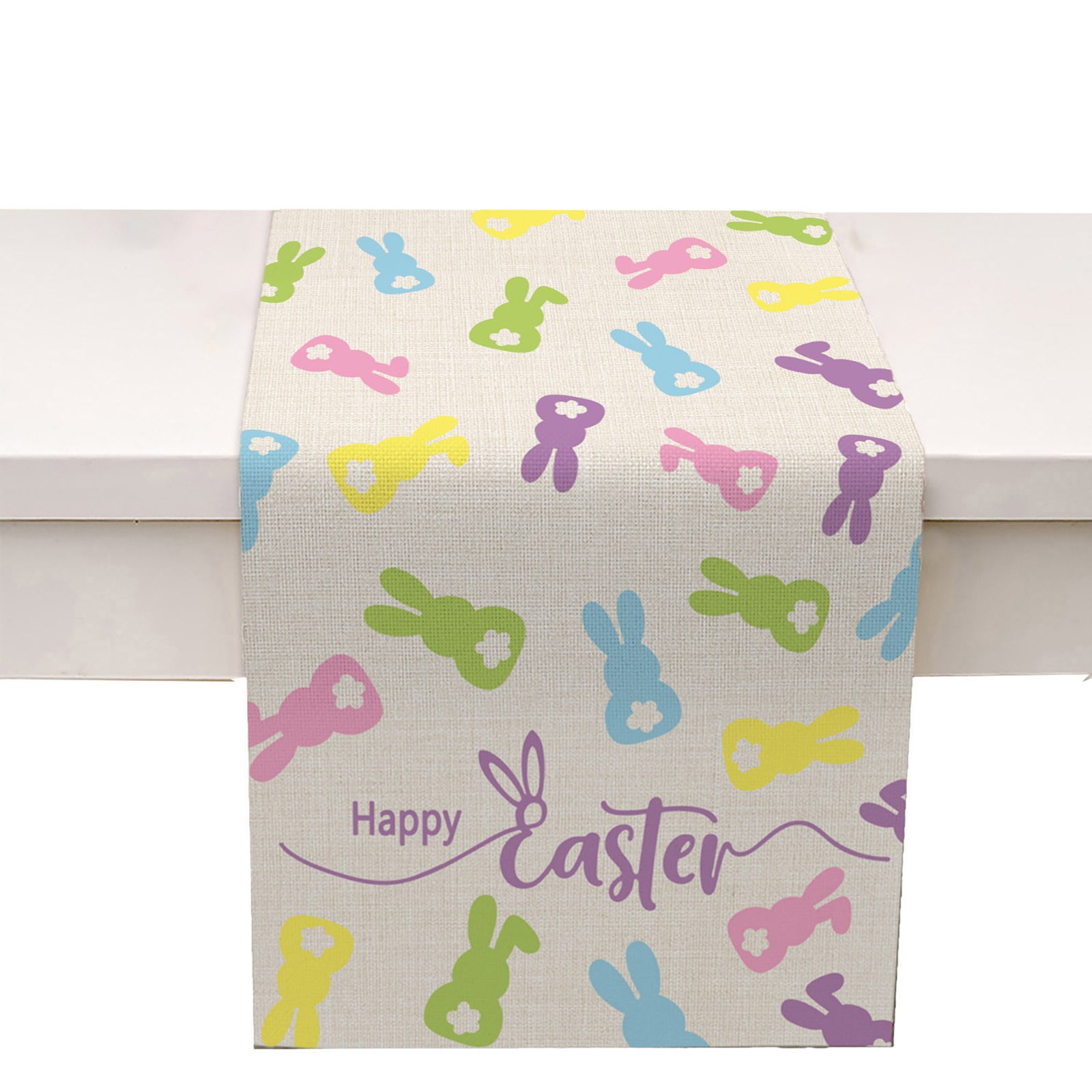 asddcavvf Easter Bunny Egg Pattern Linen Print Kitchen Dining Room Insulated Decorative Placemat（J）