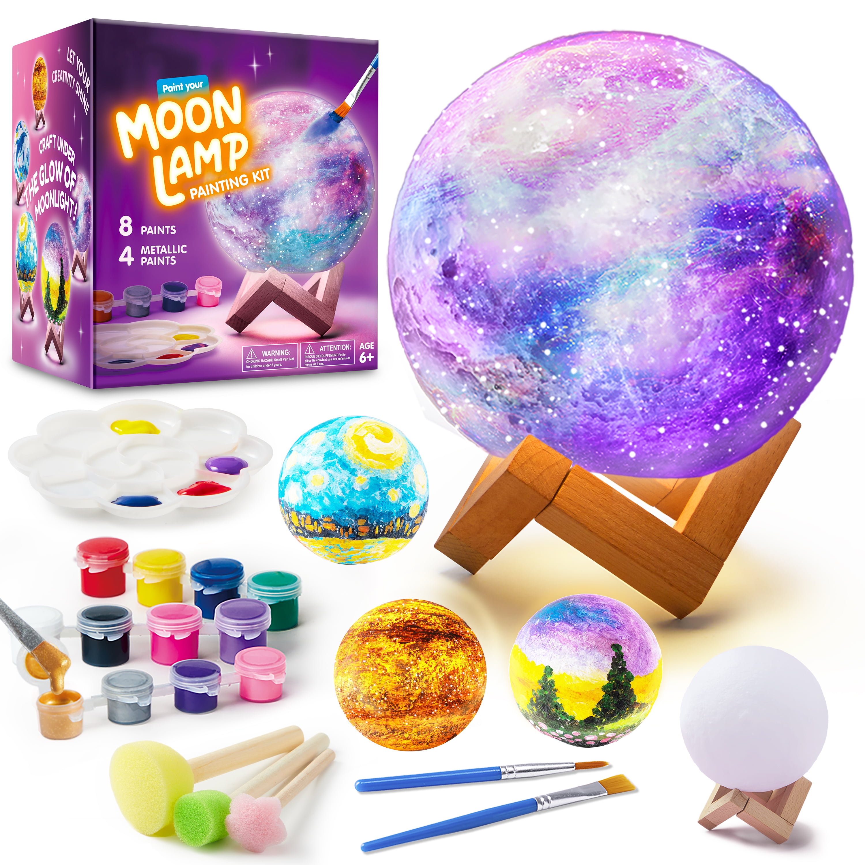 Joyfy DIY 3D Moon Lamp Painting Kit with Wooden Base photo 7