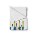 thumbnail image 2 of Ethan Soft Flannel Fleece Throw Blanket, Celebration Themed Candles and Bitten Cake Popular Male Name Birthday Party Image, Cozy Plush for Indoor and Outdoor Use, 50" x 60", Multicolor, by Ambesonne, 2 of 5